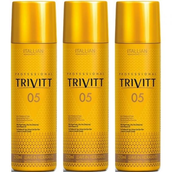 3 Trivitt Leave-in Pós Química 250ml Protege e Hidrata os Fios