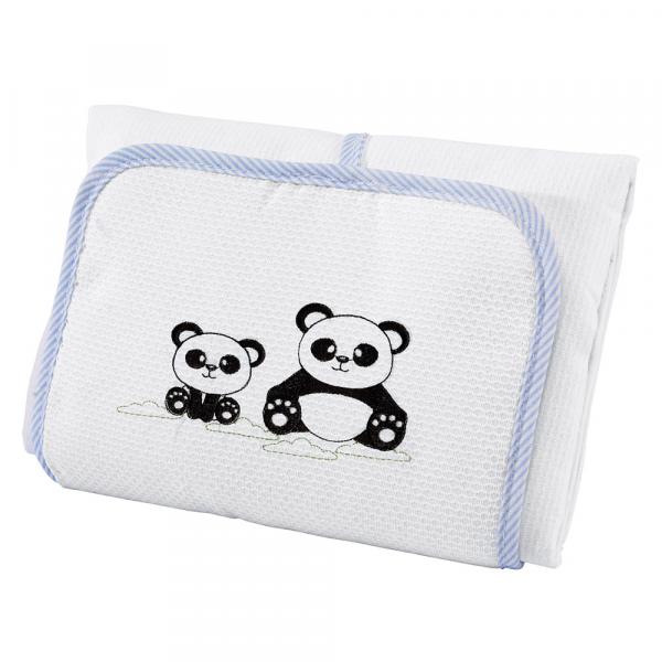 Trocador de Fraldas Bambi Bordados Panda Branco - Incomfral - Incomfral