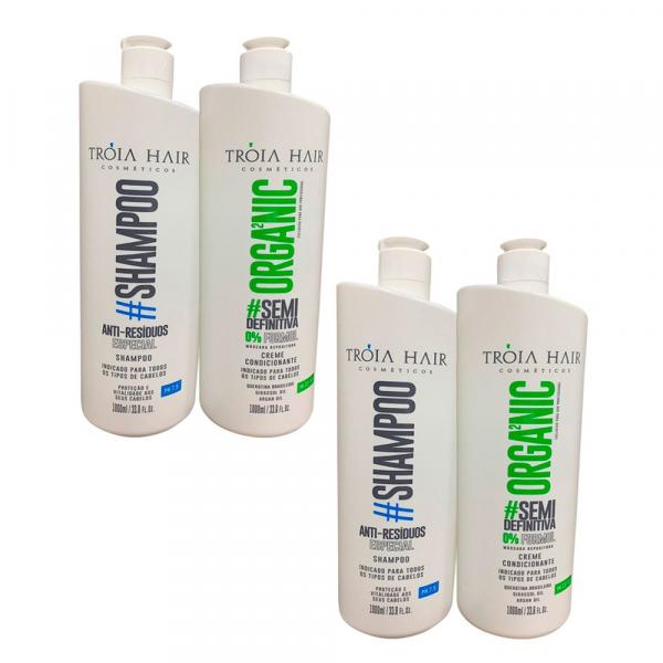 Tróia Hair 2 Kit Progressiva Organica 0% Formol 2x1litro