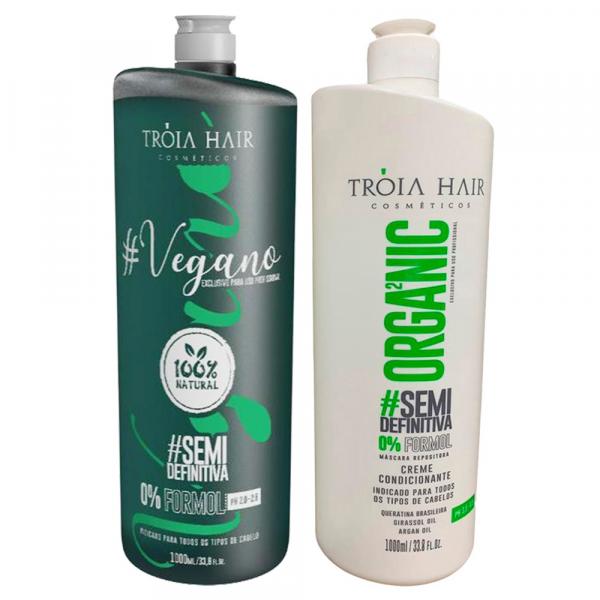 Tróia Hair Semi Definitiva Vegano Mais Organica 2x1000ml