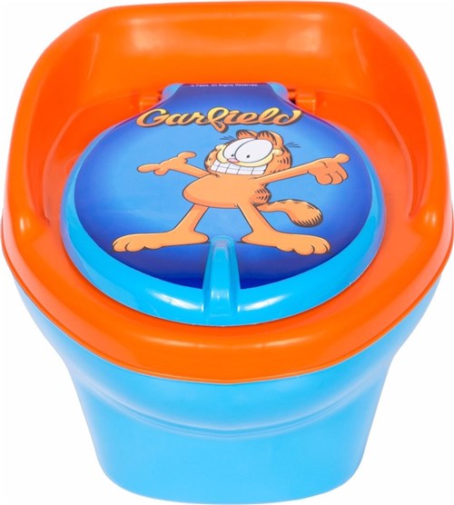 Troninho Garfield Infantil Pinico para Bebe 2 em 1 Azul/Laranja - Styll Baby