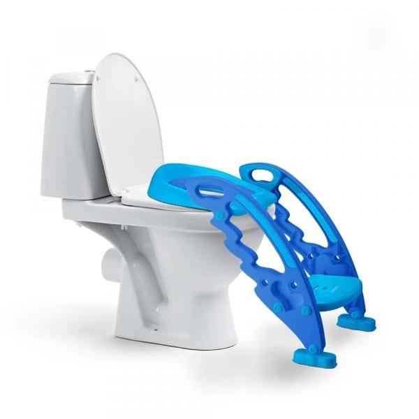 Troninho Infantil Assento Redutor Com Escada Azul - Multikids