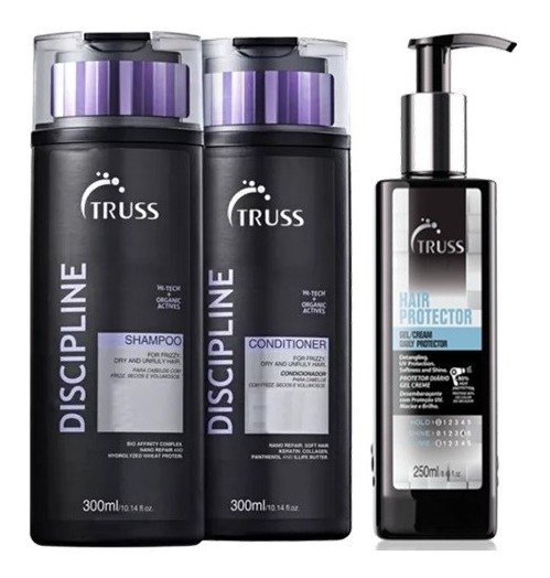 Trus Discipline Shampoo + Condicionador + Hair Protector - Truss