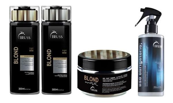 Truss Blond Shampoo+condicionador+ Máscara+ Uso Reconstrutor