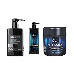 Truss Infusion 650ml + Shampoo Bidimensonal 1000ml + Truss Net Mask 550g