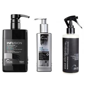 Truss Infusion 650ml + Uso Obrigatório Normal 260ml + Finish Care Hair Protector 250ml