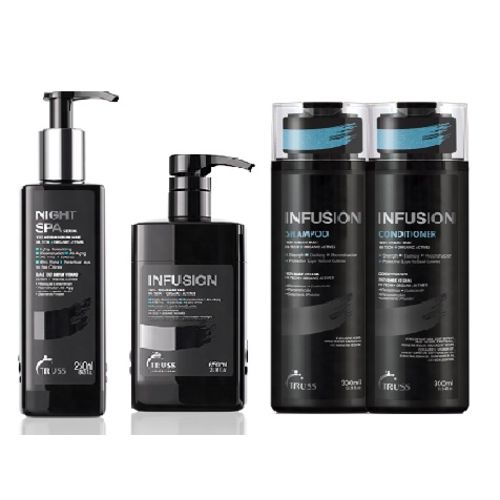 Truss Infusion Shampoo 300ml + Condicionador 300ml +Night Spa 250ml + Infusion 650ml (4 Produtos)