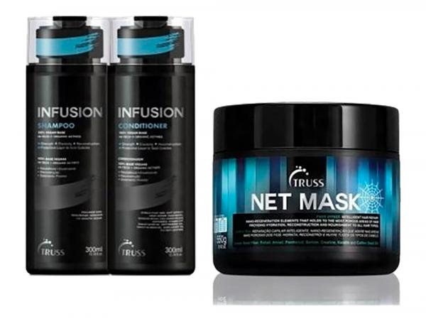 Truss Infusion Shampoo + Condicionador + Net Mask 550g - Braé