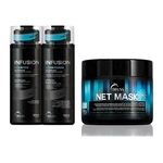 Truss Infusion Shampoo e Condicionador e Net Mask 550g