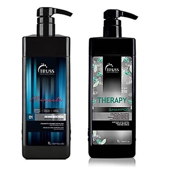 Truss Kit Duo Shampoo Bidimensional WorkStation Miracle 1l+ Lavatório Therapy Shampoo 1l - Senscience