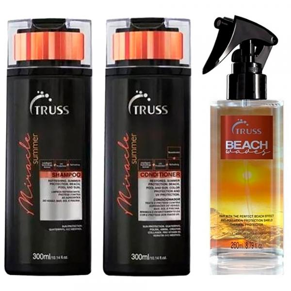 Truss Miracle Summer Shampoo + Condicionador + Beach Waves