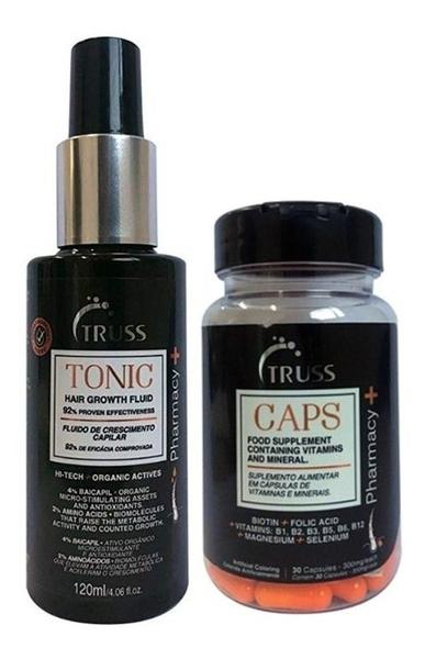 Truss Tonic Hair Growth Fluid + Caps Suplemento Alimentar