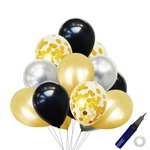 40pcs / set 12inches Rodada Confetti balões Conjunto com insuflação para Party Room layout Decoração