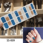 TS 22tips prego Adhesive Art Sticker DIY manicure brilhantes lantejoulas unhas Strips poloneses Wraps Acessórios