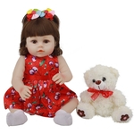 Tudo Presente de Natal Silicone Reborn Baby Dolls Realistic princesa Menina Reborn Dolls Crianças Hoomai 48 centímetros Toy Play