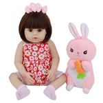 Tudo Presente de Natal Silicone Reborn Baby Dolls Realistic princesa Menina Reborn Dolls Crianças Hoomai 48 centímetros Toy Play