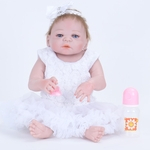 Tudo Presente de Natal Silicone Reborn Baby Dolls Realistic princesa Menina Reborn Dolls Crianças Hoomai 55 centímetros Toy Play