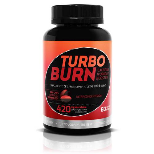 Turbo Burn - Cafeína Pura Concentrada 10mg - 60 Gel Caps
