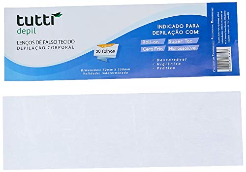 Tutti Depil 1017 - Lenço para Depilação, 20 Folhas , Branco