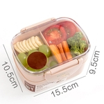 TUUTH Lunch Box Plastic microondas portátil Double Layer Food Container Fruit armazenamento para o piquenique da escola do escritório Trabalhadores