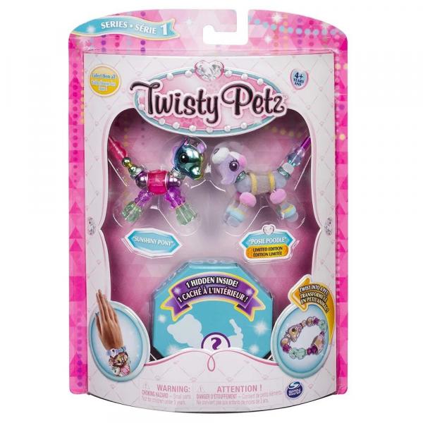 Twisty Petz Surpresa Rara C/3 - Sunshiny Pony e Posie Poodle - Série 1 Sunny