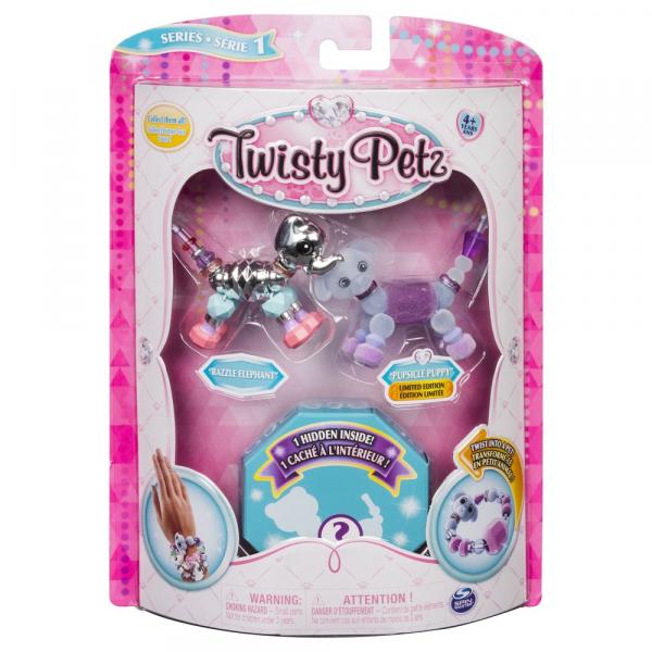 Twisty Petz - Surpresa Rara - Razzle Elephant e Pupsicle Puppy - Sunny