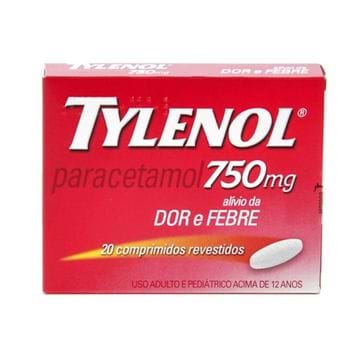 Tylenol 750mg Johnson & Johnson 20 Comprimidos