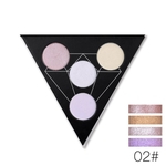 UCANBE Triangle Glitter Eyeshadow Palette Holográfico Nude Eye Lip Makeup Powder