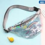 Últimas impermeável transparente Unicorn cintura Bum Belt Bag pacote de viagem dos desenhos animados