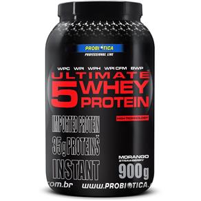 Ultimate 5 Whey Protein Morango 900G - Probiótica