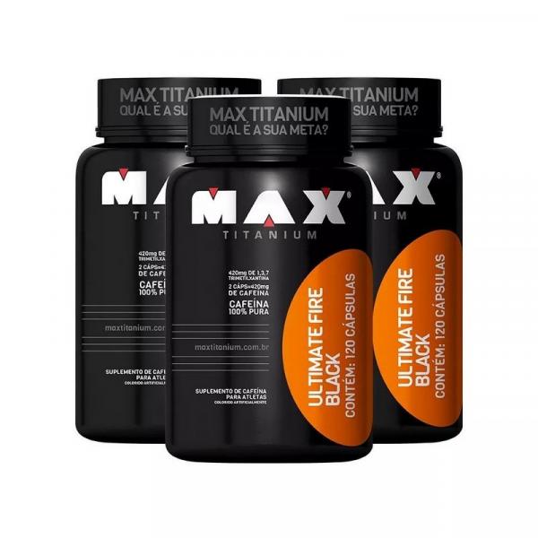 Ultimate Fire Black - 3x 60 Cápsulas - Max Titanium
