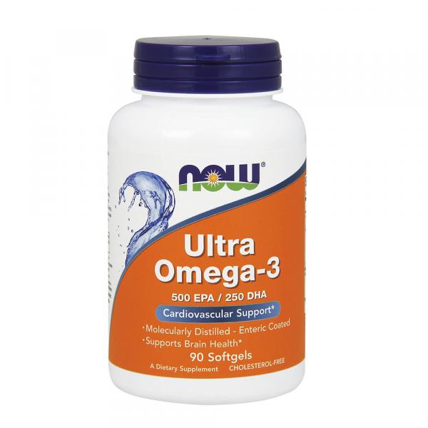 Ultra Omega 3 (90 Sotgels) - Now Foods - 500 EPA - 250 DHA