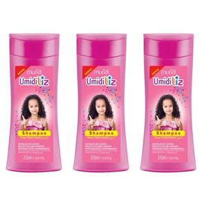 Umidiliz Kids Shampoo Infantil 250ml - Kit com 03