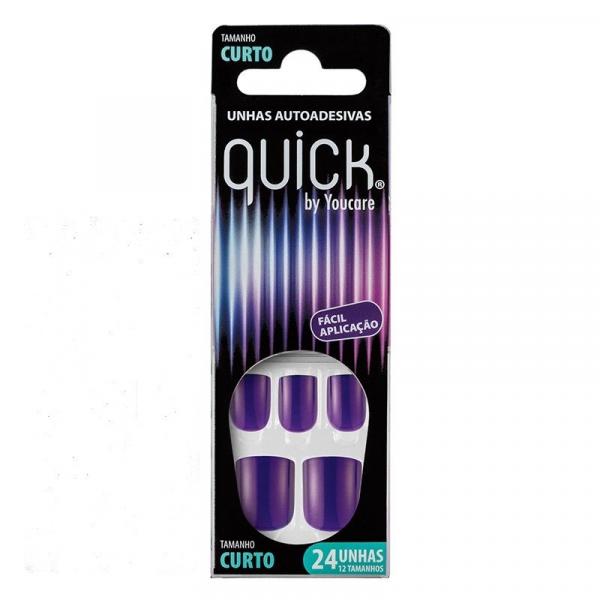Unhas Adesivas You Care Quick Curto Dark Purple - BQ06-018