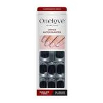Unhas Autocolantes Onelove Ol-0055 Black Glitter Laco