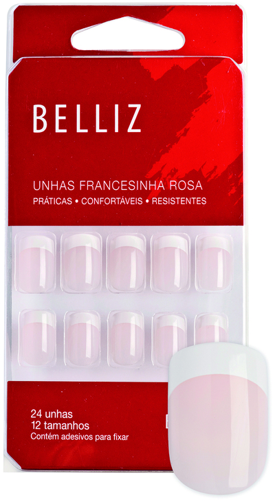 Unhas Belliz Francesinha Rosa - 1204
