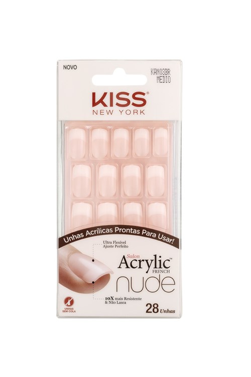 Unhas Postiças Acrylic Nude - Cashmere Kiss NY KAN03BR