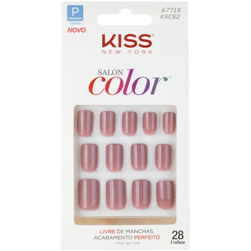 Unhas Postiças Kiss New York Salon Color Beautiful