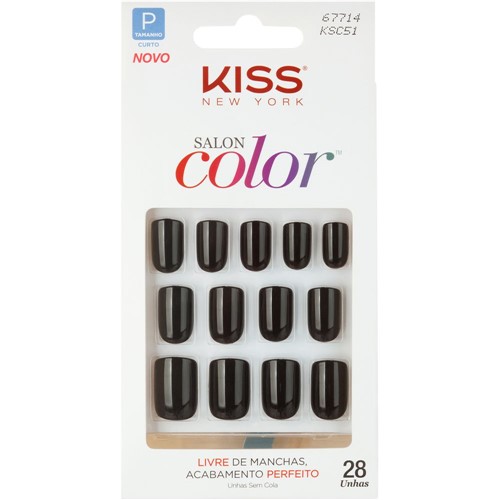 Unhas Postiças Kiss New York Salon Color Chic