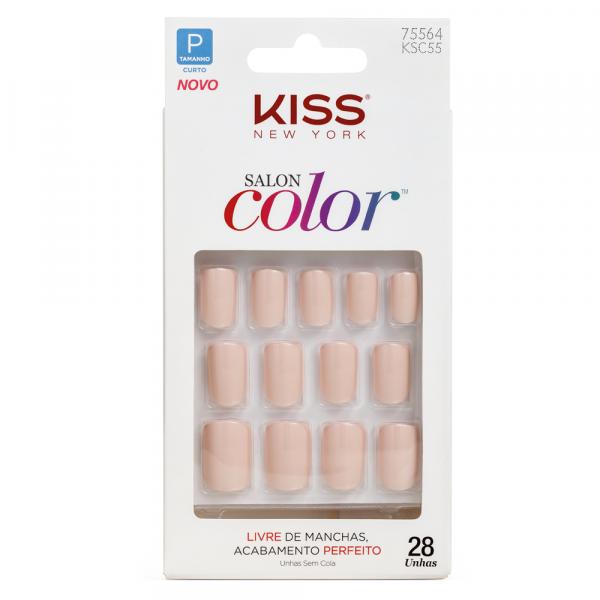 Unhas Postiças Kiss NY -Salon Color Curto - Sweet Girl