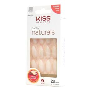 Unhas Postiças Kiss Salon Natural Longo Estileto