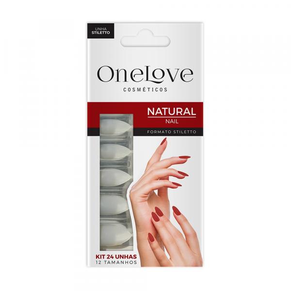 Unhas Postiças Natural Nail OL-004 Formato Stiletto - One Love