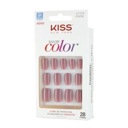 Unhas Postiças Salon Color Curto Kiss New York Beautiful
