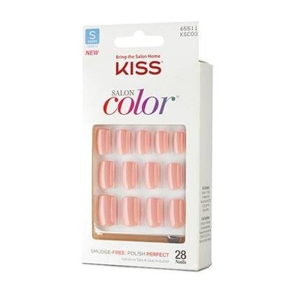 Unhas Postiças Salon Color Curto Kiss New York Bonita