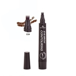 Único 4 Fork Dica Chefe Lápis de sobrancelha impermeável Natural de longa duração Coloração Brows Pen Non Lostubaky