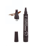 TS Único 4 Fork Dica Chefe Lápis de sobrancelha impermeável Natural de longa duração Coloração Brows Pen Non