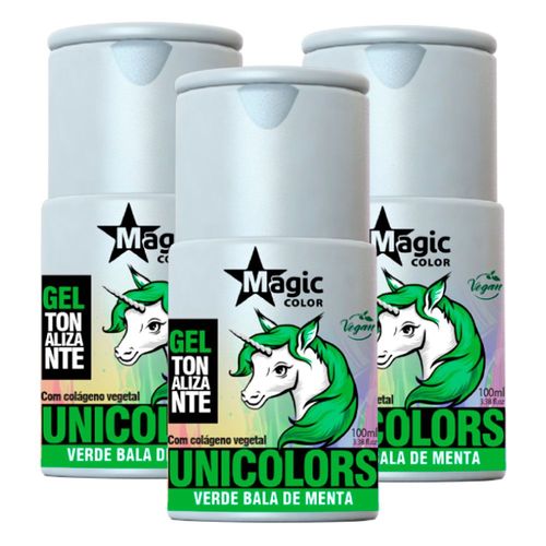 Unicolors 03 Gel Tonalizante Verde Bala de Menta 100ml - Magic Color