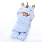 Unicórnio Flanela Dupla Camada de inverno bebê Cobertor de poliéster espesso cobertor quente
