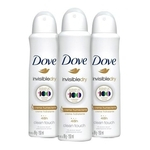 3 Unid Desodorante Dove Aerosol Feminino Invisible Dry 150ml