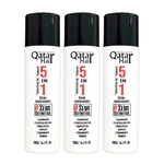 3 Unidades Escova 5 Em 1 Semi Definitiva Qatar Hair 3x1litro